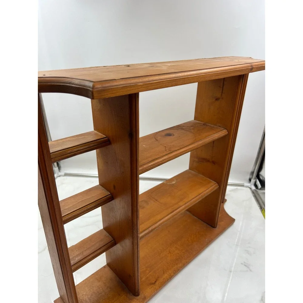 Vintage Wooden Wall Hanging Display Shelf Shadow Box Multi Compartment Brown